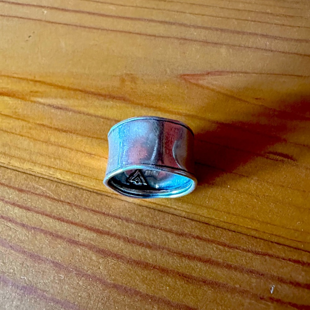 Silpada Sterling Silver Cigar Band Ring Size 10